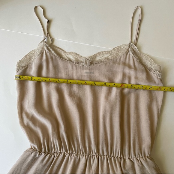 Anine Bing Silk Mini Slip Dress in Nude - Picture 10 of 12
